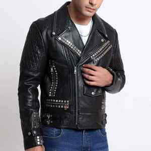 Chaqueta de Cuero Negra para Hombre, Estilo Casual, Invierno, Cuello Alto, Lona Transpirable, Cierre de Cremallera, Color Liso, Marca SOLID INTERNATIONAL - Product Image 6