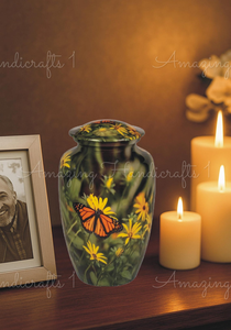 aluminium urn vase indoor planter look aluminium urn vase faux plant holder aluminium urn vase table styling piece aluminium - Product Image 2