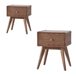 Minimalist Nightstands <b>Bedside</b> With Made Of Teak Solid Wooden Natural Wooden Colors Best Manufacturing Furniture - Product Image 5