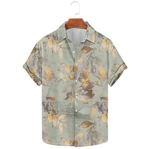 Chemise Hawaïenne Décontractée pour Homme, Grande Taille, Imprimé Floral, Tissu Sergé Tissé, Élégante et Respirante, Idéale pour l'Été - Product Image 4