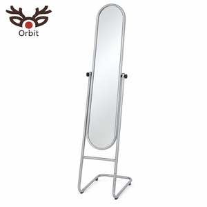 Orbit Full Length Floor <b>Mirror</b> Aluminum Frame Minimalist Design Home Use Standing Dressing <b>Mirror</b> With Wheels - Product Image 3