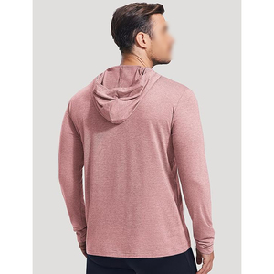 Sudadera con Capucha Abierta por Debajo para Hombre, Corte Holgado, Sin Puños, para Gimnasio, Entrenamiento, Running, Ropa Urbana Informal - Product Image 4