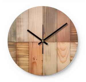 Nouvelle conception, style simple, horloge murale, décoration murale pour la maison, horloge murale ronde en bois pour le salon - Product Image 1