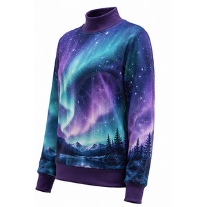 Sweat-shirt tendance pour femme à col montant, style oversize, pour un look streetwear branché, prix usine. - Product Image 5