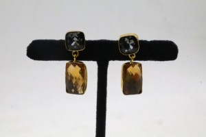 Glass <b>Hoop</b> <b>Earrings</b> with German <b>Silver</b> – Handmade Ethnic <b>Hoop</b> Jewelry for Women - Product Image 1