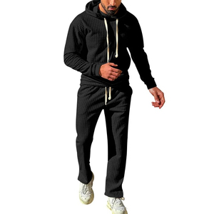 Ensemble de survêtement pour homme de haute qualité, vente en gros, nouvelle collection, design élégant, athleisure, ensemble sweat à capuche gaufré - Product Image 3