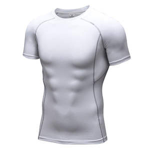 Fournisseurs de T-shirts de compression pour hommes à coupe ajustée, à manches longues, couleur rose unie, pour la course et la gym, et de Rash Guards OEM - Product Image 4