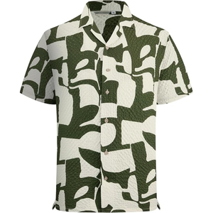 <b>Men</b>’s <b>Seersucker</b> Button Down <b>Shirt</b>, Short Sleeve Lightweight Summer Beach <b>Shirt</b> <b>for</b> Casual, Vacation, Resort, and Everyday Wear - Product Image 2