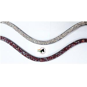 Diadema con Incrustaciones de Cristal Brillante, Base de Cuero Plana y Elegante, Sistema Innovador de Cambio Rápido con Gancho y Bucle - Product Image 1