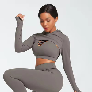 Conjunto de Yoga de 3 Piezas de Cintura Alta Sin Costuras, Top Corto sin Mangas con Cinturón Decorativo, Resistente al Agua, Sexy, para Gimnasio y Fitness, Venta Caliente 2026 - Product Image 1