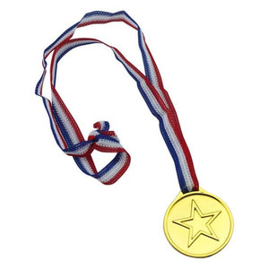 Médaille de Vainqueur KASHI FIGHT GEAR à Conception Personnalisée, Ruban Rayé Rouge Blanc Bleu, Construction en Acier Durable, Gravure Étanche pour - Product Image 1