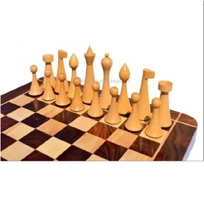 Juego de Ajedrez de Madera Moderno Hecho a Mano, Diseño de Arte Abstracto, Tablero de Ajedrez de Madera de Lujo, Piezas de Alta Calidad, Juego de Ajedrez Contemporáneo - Product Image 5
