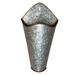 Ensemble de 2 jardinières murales galvanisées, style vintage, en métal, pour plantes suspendues, pour la décoration intérieure et extérieure du jardin, au prix d'usine - Product Image 6