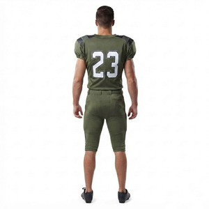 Custom Adult American Football Uniform Set Sublimation Eco-Friendly Breathable Mesh V-Neck Jersey Compression Fit <b>Pants</b> - Product Image 2