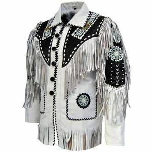 Cowboy Fringed <b>Suede</b> Western Hip Hop Winter <b>Jacket</b> Vintage Rodeo Style for Men Country Concert Outfit - Product Image 5