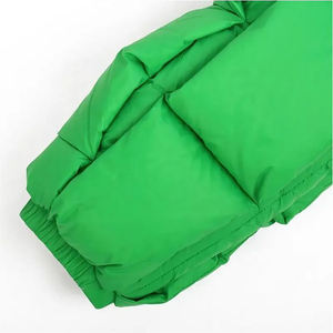 Veste matelassée unisexe de qualité supérieure, couleur unie, col montant, fermeture éclair, coupe-vent, hiver, décontractée, respirante, 100% polyester - Product Image 5
