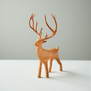 Unique Style Metal <b>Gold</b> Reindeer Decor Elegant Festive Accent for Holiday Party Decoration Accessory And Entryway <b>Console</b> <b>Table</b> - Product Image 1