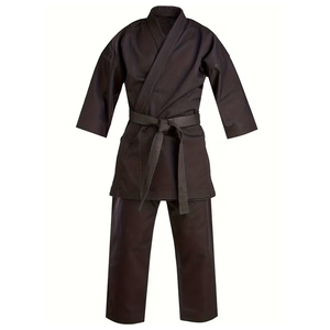 ชุดยูโด BJJ สีดำ ผ้าโพลีเอสเตอร์/คอตตอน ขายดีที่สุด ปรับแต่งได้ ผ้าไม่หด ซับเหงื่อได้ดี ชุดกีฬา - Product Image 1
