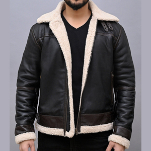 Chaquetas de Cuero Vacuno de Alta Gama en Oferta, Tallas Grandes, con Cuello Alto, Cierre de Cremallera Frontal, Diseño Impermeable y Grueso para Invierno - Product Image 2