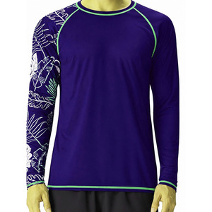 Custom Mens Long Sleeve MMA Rash Guard Quick Dry <b>Compression</b> <b>Shirt</b> Digital Print Polyester Spandex Training Fitness Sportswear - Product Image 2