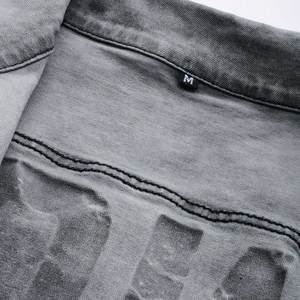 Hot Selling Men's Slim Fit <b>Denim</b> Jacket-Autumn Winter Casual <b>Coat</b> Trendy Fashion Outerwear Stand Collar Front | Customizable - Product Image 6