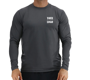 Slim Fit <b>Men</b> <b>Compression</b> Running <b>Shirt</b> Suppliers Long Sleeve Plain Custom Color Gym <b>Compression</b> <b>Shirt</b> <b>Men</b> Rash Guard OEM - Product Image 1