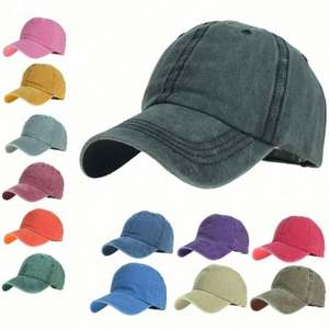 Gorras de Béisbol al por Mayor de Color Liso, Sin Estructura, de Poliéster/Algodón, Estilo Dad Hat, de 6 Paneles, Lavadas y Desgastadas, con Logotipo Personalizado para Negocios - Product Image 2