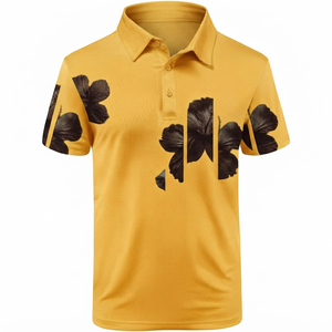Chemise à manches courtes zippée pour homme, style sportif, color-block, séchage rapide, longueur normale, vert-gris, 100% coton, avec poche - Product Image 3