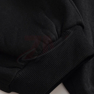 Conjunto Deportivo Unisex Negro 100% Algodón, Sudadera con Capucha y Cordón Ajustable, Bolsillos Laterales, Corte Holgado Informal para Otoño - Product Image 4