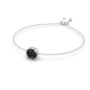 Trending 14K <b>Solid</b> <b>Gold</b> Paula Round Cut Lab Grown Diamond Bracelet (3/4 Ct. Tw.) Pretty Adjustable Design For Perfect Fit - Product Image 2