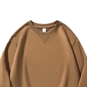 Sweat-shirts d'hiver pour hommes adultes de haute qualité, couleur brun foncé, manches longues, pull-over, en coton polaire, écologique, respirant - Product Image 4