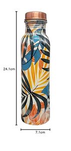 กระติกน้ำสุญญากาศลายใบไม้เขตร้อนแบบสองชั้นสำหรับเดินป่ากลางแจ้ง - Product Image 4