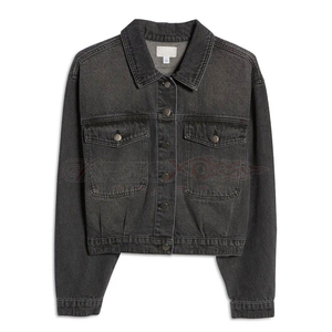 Veste en jean décontractée d'hiver pour femme, col à revers, manches longues, vente en gros, personnalisable, OEM, haute qualité, grade premium, durable, B2B - Product Image 2