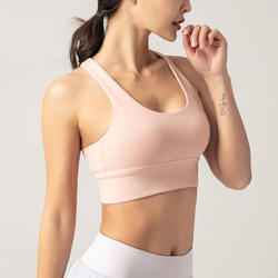 Sujetador deportivo elástico de alta calidad con tiras para mujer, ropa deportiva transpirable, sujetador deportivo para mujer en venta - Product Image 4