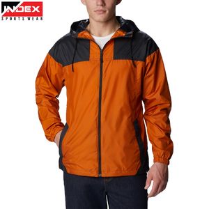 Veste de pluie respirante pour homme, imperméable, à capuche, coupe-vent, pour la randonnée, la course à pied, le cyclisme, logo personnalisé - Product Image 1
