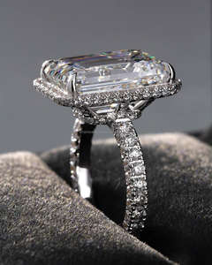 IGI/GIA Lab Grown Cut Diamond <b>Vintage</b> 14k Yellow Wedding/Engagement <b>Ring</b> Unisex Fine White <b>Gold</b> for Anniversary Party-Worthy - Product Image 4