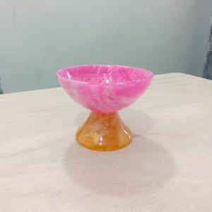 ชามสลัดผลไม้สีฟ้าขัดเงาทำมือสุดหรู ลายหินอ่อนสีฟ้าหมุนวนทันสมัย ผลิตจากเรซิ่นรักษ์โลก เหมาะสำหรับบ้านและโรงแรม รุ่นล่าสุด - Product Image 6