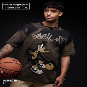 Vente en gros de t-shirts pour hommes en coton lourd, 300 grammes, à épaules dénudées, à manches courtes, t-shirts oversize blancs pour hommes - Product Image 2
