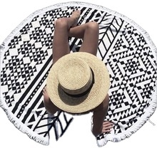 Tapiz Decorativo de Pared con Estampado Geométrico, Colcha de Algodón, Mandala Indio, Tapiz Redondo de Playa, Decoración del Hogar, Lavable y Personalizable - Product Image 3