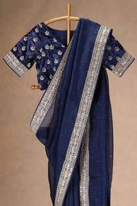 Sari Lehenga en Georgette de Soie Vichitra Prêt-à-Porter de Qualité Supérieure pour Mariage Traditionnel, Diwali, Fêtes Hivernales, Estivales et Printanières, Tenue Ethnique - Product Image 3