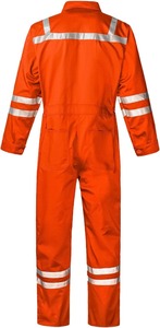 Combinaison de travail orange haute visibilité pour hommes, combinaison de sécurité réfléchissante, combinaison industrielle - Product Image 3