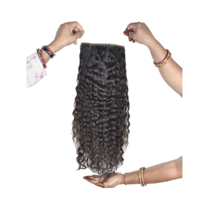 Genuine Nice Product Export Closure 7*7 Wavy Human Natural Hair Bouncy Texture <b>Wigs</b> Making and Party Styling Available for Sale - Product Image 1