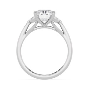 Bague de fiançailles intemporelle en or rose 10K avec diamant de laboratoire taille radiant style Cadillac 2,43 CTW - Product Image 4