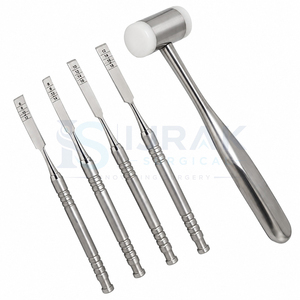 Kit d'outils chirurgicaux dentaires manuels en acier inoxydable : ciseaux à os, marteau à os, instrument d'expansion de la calotte osseuse et kit d'extraction - Product Image 3