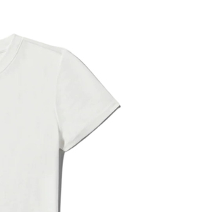 New Arrival Women's <b>White</b> Sporty Crop Top 100% Cotton <b>V</b>-<b>neck</b> Zipper Short Sleeve Casual <b>T</b>-<b>Shirt</b> Breathable Jersey Knit Spring - Product Image 2