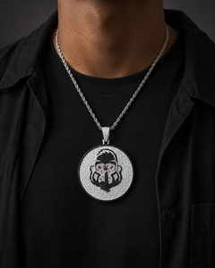 Collar con Colgante de Gorila Personalizado Estilo Hip Hop, con Incrustaciones de Moissanita VVS, Joyería Plateada con Incrustaciones - Product Image 6
