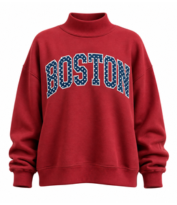 Sudadera Oversize de Cuello Alto para Mujer con Diseño Bordado, de Algodón y Poliéster, Forro Polar Transpirable, Manga Larga, Estilo Casual Urbano - Product Image 6