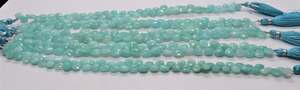 Perles d'Amazonite Naturelle AAA Facettées en Forme de Cœur Briolette 7-7,5 MM, Perles d'Amazonite Facettées en Forme de Cœur de 8 Pouces pour la Fabrication de Bijoux - Product Image 5