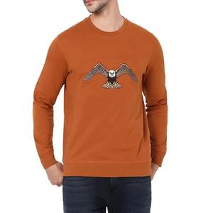 Sweat-shirt décontracté pour homme, coupe classique, broderie, 100% coton molletonné, écologique, pull-over pour adulte, meilleure qualité, fabriqué au Pakistan, OEM - Product Image 1