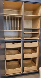 Modern Durable Multifunctional Wood Roll Cabinet <b>Shelf</b> Sliding Pantry Drawers Eco Friendly Wooden Storage Tray Kitchen Organizer - Product Image 6